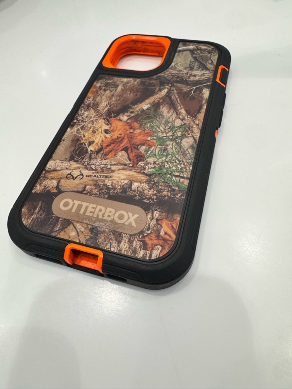 OtterBox Realtree Camo Phone Case with Black and Orange Accents